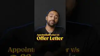 Offer Letter v/s Appointment Letter #LLAShorts 636