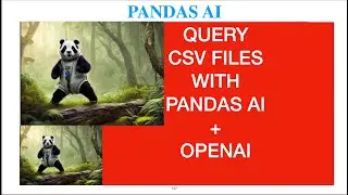 Pandas AI is a Python library that Integrates Generative Artificial Intelligence | PandasAI | OpenAI