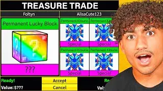 Trading PERMANENT LUCKY BLOCKS For 24 Hours.. (Blox Fruits)