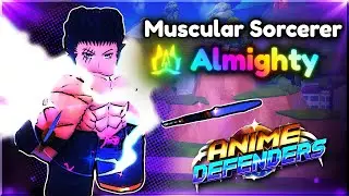 ALMIGHTY Muscular Sorcerer Showcase In Anime Defenders Roblox!