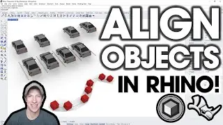 How to ALIGN OBJECTS in Rhino with the Align Tools!