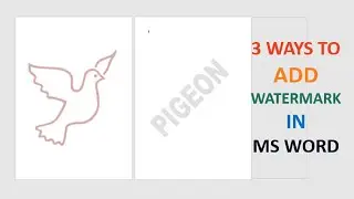 How to Insert Watermark in Microsoft Word | Adding Text & Picture Watermarks | MS Word Watermark