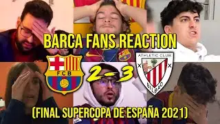 BARCA FANS REACTION TO BARCELONA 2 - 3 ATHLETIC BILBAO (FINAL SUPERCOPA DE ESPAÑA) | FANS CHANNEL