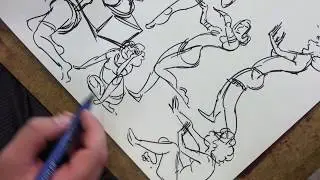 Gesture Drawing Class #2 Sketching with INK PEN!