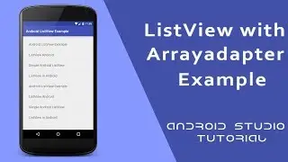 ArrayAdapter Android | Simple ListView | Example |Android Studio Tutorial