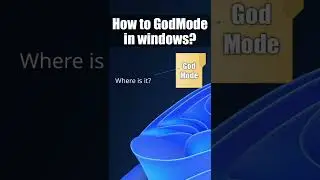 How to create God mode folder? #shorts