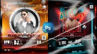 How to Design Dj Night Club Poster | Night Club Poster Design Tutorial | Free Psd File 👈