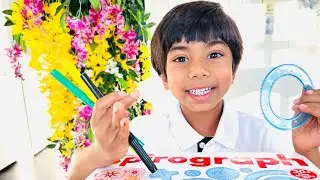 Spirograph Toy Opening with Apu | Best Toy Video For Kids | Spirograph Art - @FunDayKid