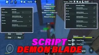 ROBLOX Demon Blade Script / Hack GUI - Auto Farm, Auto Quest + Utility & More