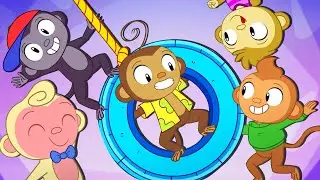 Five Little Monkeys Song | HooplaKidz Nursery Rhymes