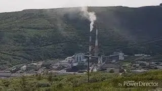 Магадан с высоты птичьего полета или вид с Маски скорби в солнечный день