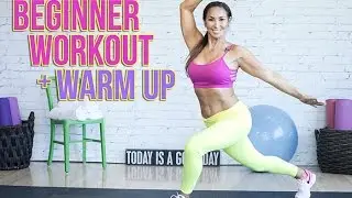 Quick Total Body Warmup and Beginner Workout | Natalie Jill