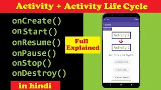 Android Activity and Activity Lifecycle | Android Tutorials in Hindi | Learn Basics of Activity