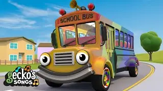 Wheels On The Rainbow Bus Song | Gecko's Garage Songs｜Kids Songs｜Trucks for Kids