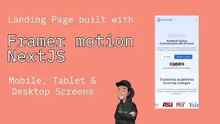 Landing Page Built with Framer motion, NextJS, Tailwindcss