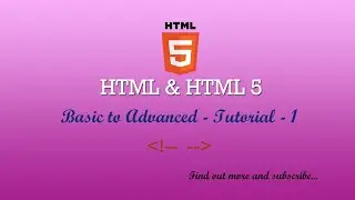 HTML and HTML 5 - Dictionary - Basic to Advanced - Comment tag - 1