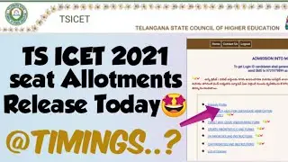 TS ICET 2021 1st Phase Seat Allotments Release Today 🤩//Time..?