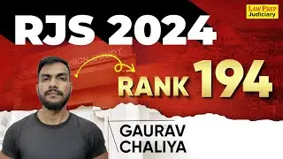 RJS 2024 Mock Interview | Gaurav Chaliya | Rank 194 | RJS Result 2024 | Full Mock Interview