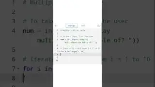 Python Program to Display the multiplication Table. 