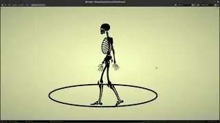 Blender 3.2⍺: Grease puppet with procedural walkcycle