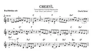 Brad Mehldau - Cheryl (transcription)