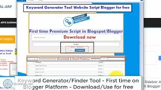First time Keyword Generator Script | Keyword Finder Script for blogger | Premium Script for free