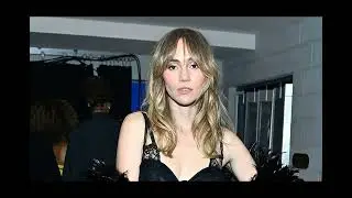 Suki Waterhouse stuns in a cut-out silk slip dress at pal Taylor Swift's MTV VMAs after party after