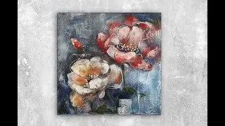 Easy Floral Abstract Painting  for Beginners/MariArtHome