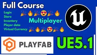 Playfab UE5.1 Full Course Blueprint Code Login - Store - Inventory  - Player data - Virtual Currency