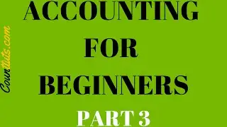 Accounting for Beginners | Part 3 | General Ledger (T-Accounts)