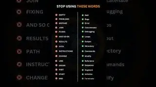 STOP USING THESE WORDS 