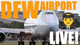 🔴LIVE Planespotting From DFW International Airport:Airport Action at 3rd Busiest Airport in World