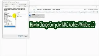 How to Change Computer MAC Address Windows 10