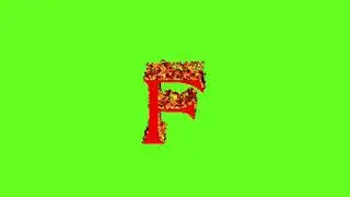Green Screen/F Alphabet/ A-Z Alphabet in green Screen/Fire Effect Alphabet/Green Screen Characters