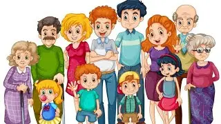 kids vocabulary - Family - family members & tree - Learn English educational video for kids