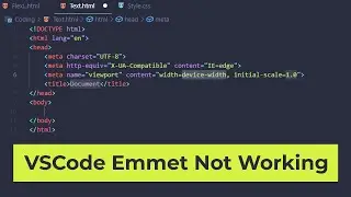 Visual Studio Code Emmet Not Working | ! + ENTER not working