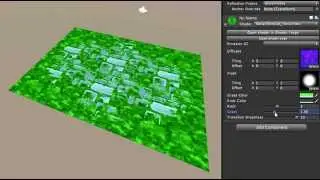 Shader test in Unity (grass and rock blending)