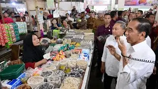 Presiden Jokowi Tinjau Delimas Pasar Raya Lubuk Pakam, Deli Serdang, 10 September 2024