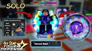 How to Solo Venom Raid with Goku 7star | SoloGamePlay | All Star Tower Defense