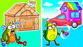 Avocado Build Their First House! || Giant VS Tiny Challenge | Hilarious Crafty Hacks