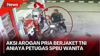 Viral! Video CCTV Penganiayaan Operator SPBU oleh Pria Berjaket TNI di Grobogan