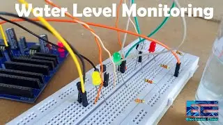 Diy electronic project, water level monitoring using 2n2222 or bc547 Transistor, Beginners project