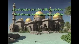 Islamic design by stable diffusion dvArch - Multi-Prompt Architecture Tuned Model