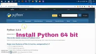 How to install Python 3.8 - 64 bit