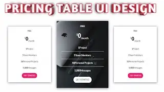 Pricing table Using Only HTML & CSS - How to make pricing table - Pure CSS Tutorials