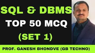 Top 50 DBMS MCQ | DBMS and SQL MCQ with answers | DBMS SQL interview questions | DBMS objective exam