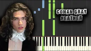 Conan Gray - Heather - [Piano Tutorial] (Synthesia) (Download MIDI + PDF Scores)