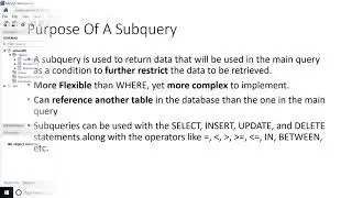 SQL - Subqueries