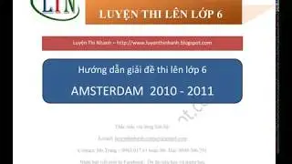 [Đáp án] đề thi toán vào lớp 6 trường chuyên Amsterdam 2010-2011