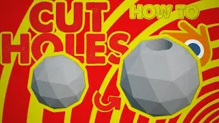 How to cut holes in objects (Blender tutorial)